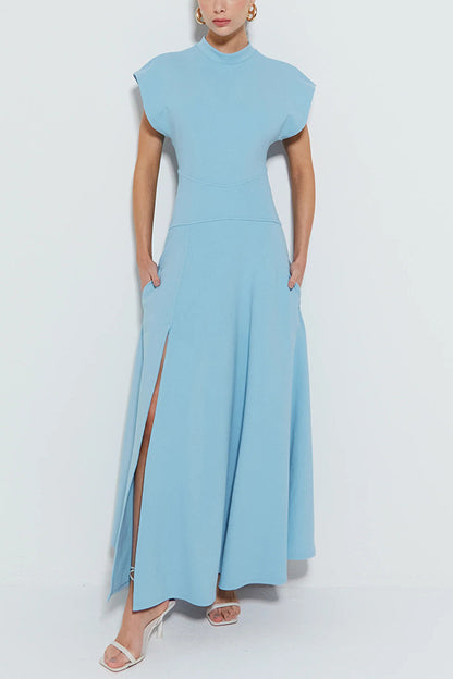 Slim Fit Maxi Dress with Side Slit and Streamlined Silhouette | noémi
