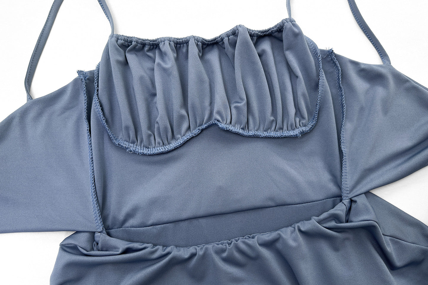 Womens Backless Dress with Layered Pleats and Lace Up Slim Fit | noémi