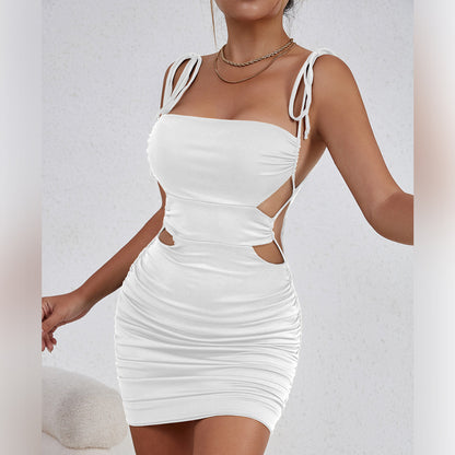 Womens Lace Up Bodycon Mini Dress | Sleeveless | noémi