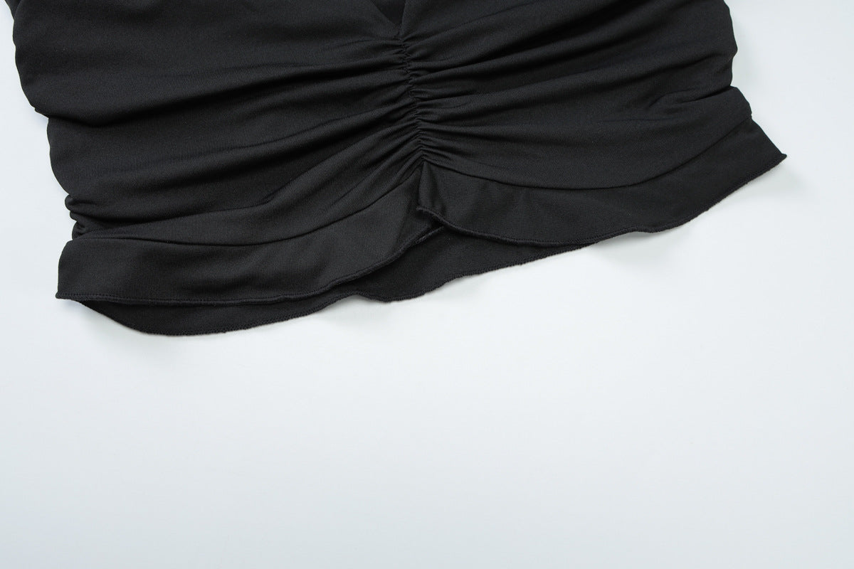 Women’s Two Piece Summer Set | Lace Halterneck Crop Top & Tiered Maxi Skirt | noémi