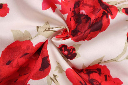 Halter Backless A Line Mini Dress | Rose Print High Waist Slim Fit | noémi