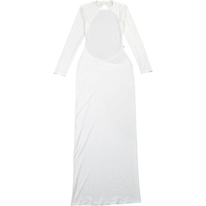 Backless Maxi Dress | Fall Long Sleeve Slim Fit Bodycon with Open Back | noémi