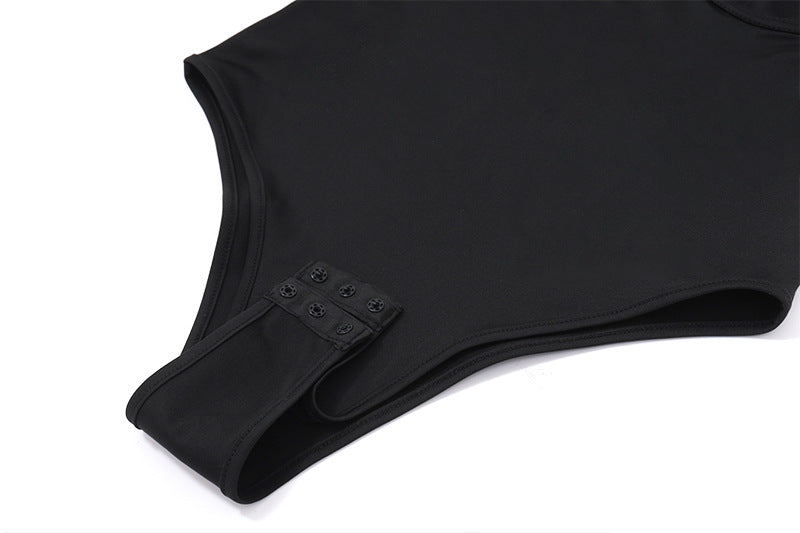 Strappy Bodysuit in Black | Cutout Halter One Piece | noémi