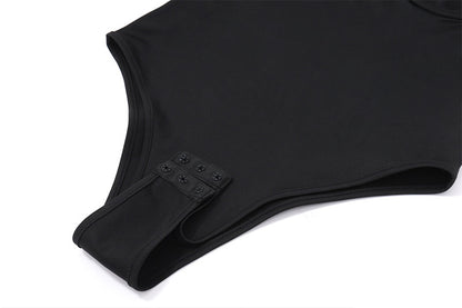 Strappy Bodysuit in Black | Cutout Halter One Piece | noémi