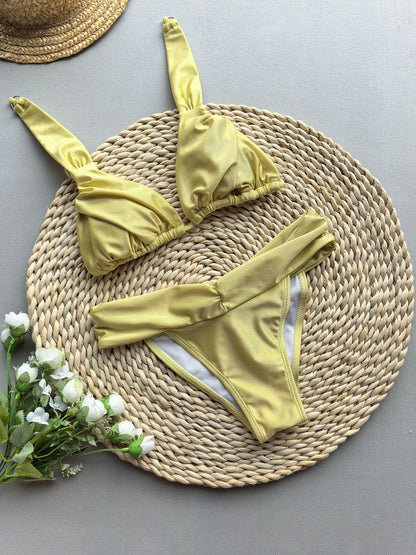 Solid Color Split Bikini Swimsuit for Women | noémi