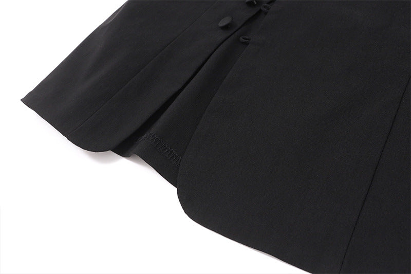 Black Corset Top | One Shoulder Sleeveless Blazer | noémi