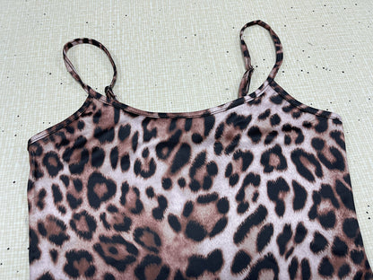 Womens Leopard Print Strapless Backless Bodycon Dress Hip Hugging Fit | noémi