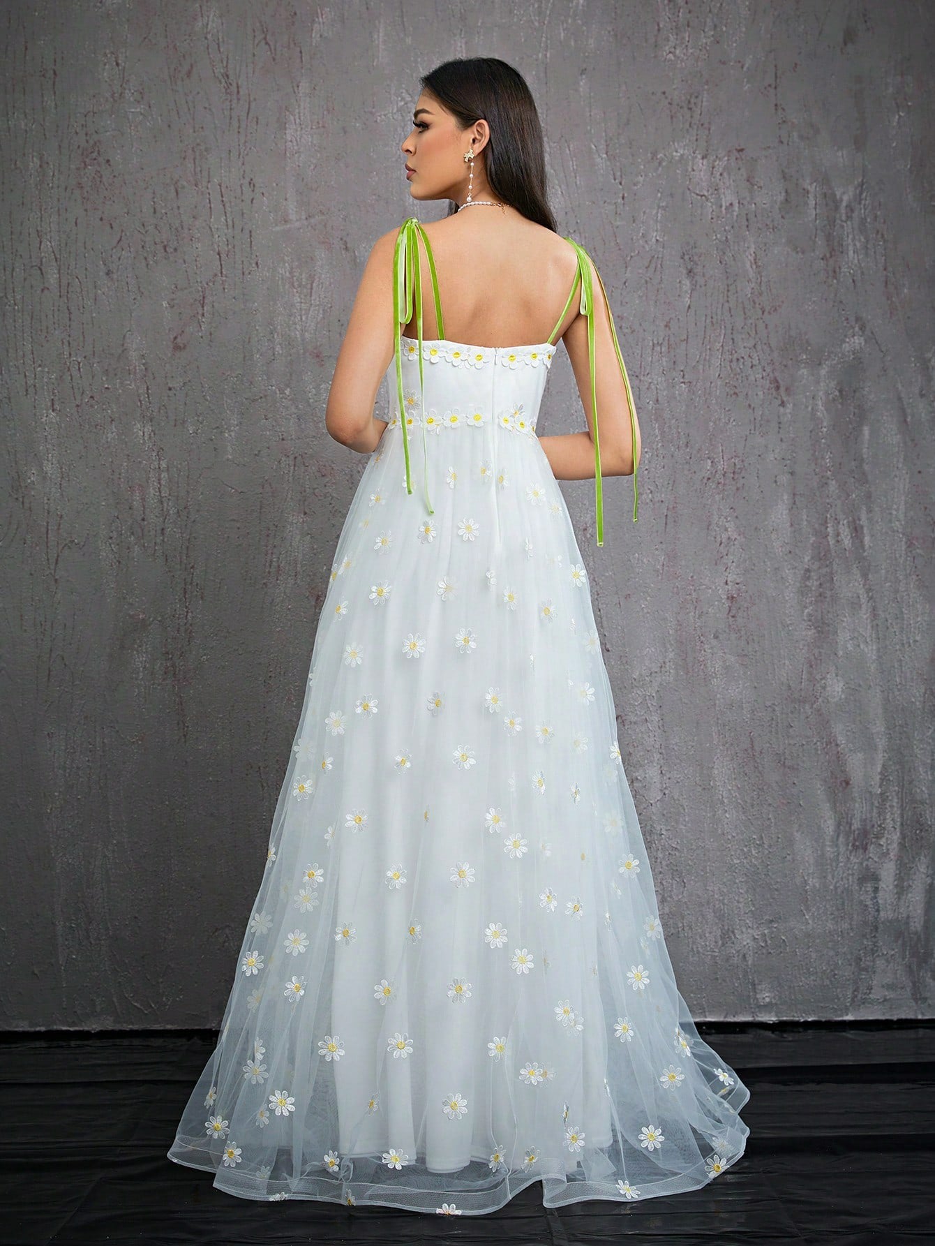 Tube Top Dress | Slim Fit Side Slit Floral Detail | noémi