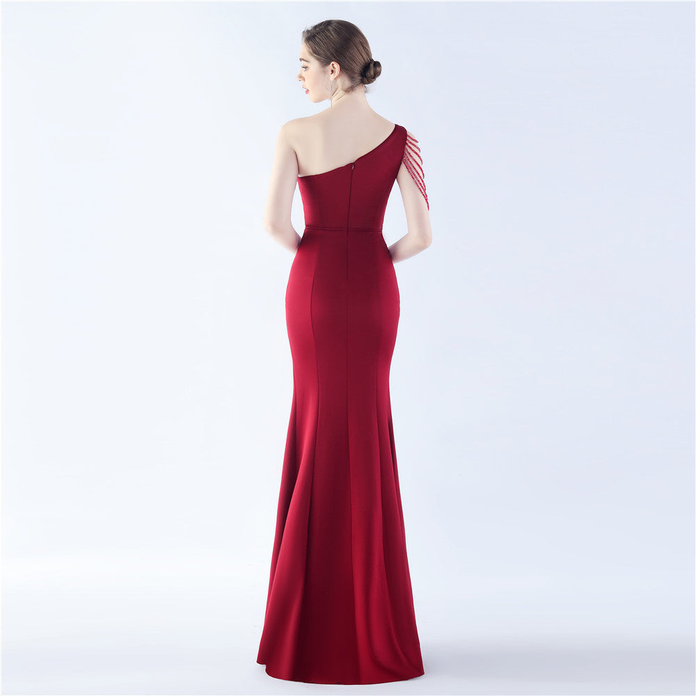 Womens Satin Beaded Dress | noémi