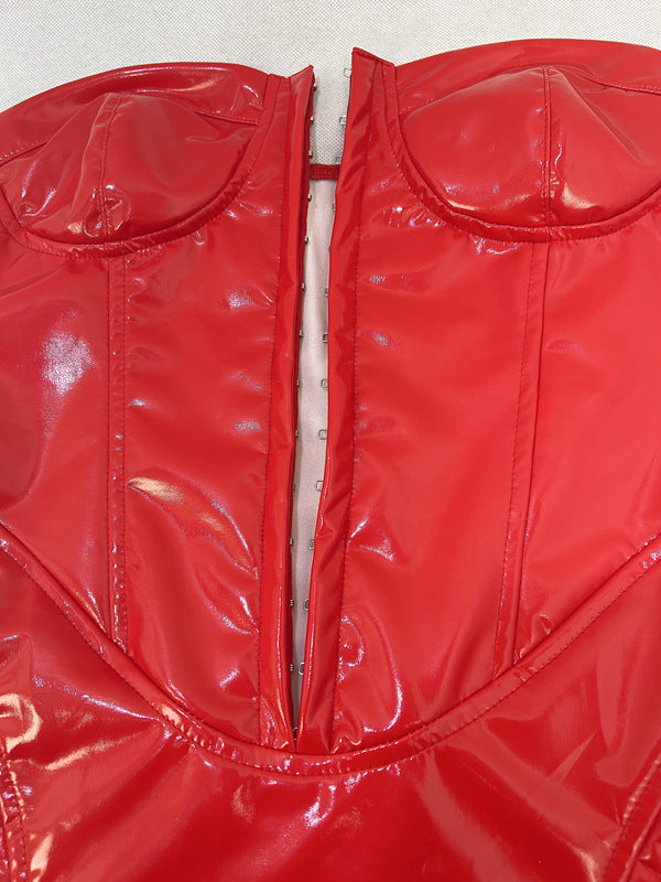 Faux Leather Tube Dress | Backless Bodycon | noémi