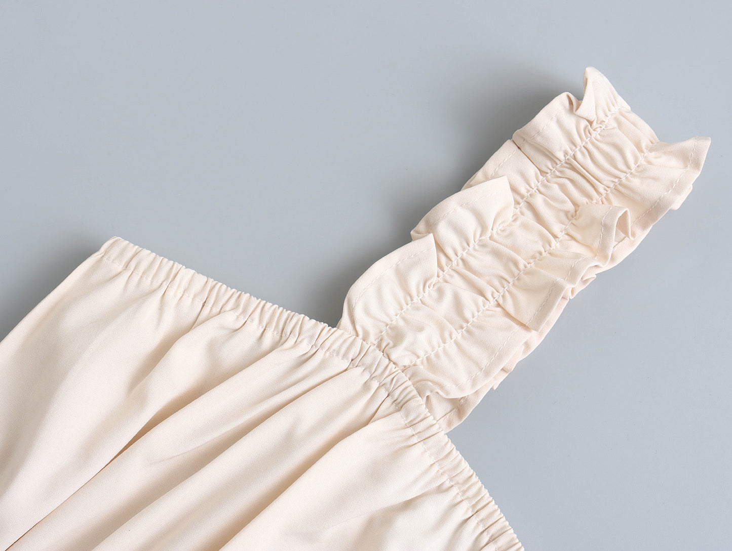 Womens Slim Fit Dress | Solid Color Ruffled Straps Waist Cinch | noémi