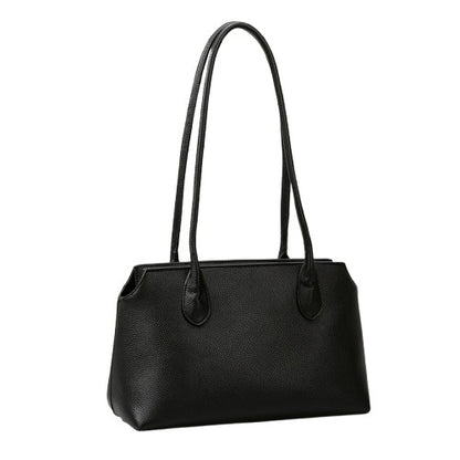 Black Shoulder Tote Bag – Large-Capacity Office Under-Arm Carryall | noémi