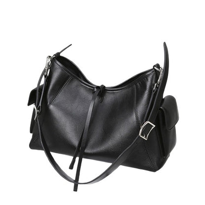 Black Shoulder Tote Bag – Large-Capacity Office Carryall | noémi